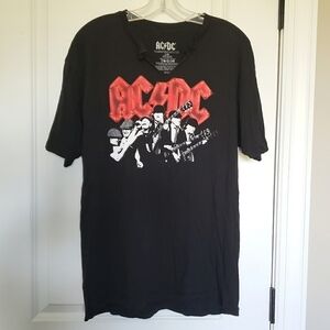 AC/DC Black Graphic Band Tee L